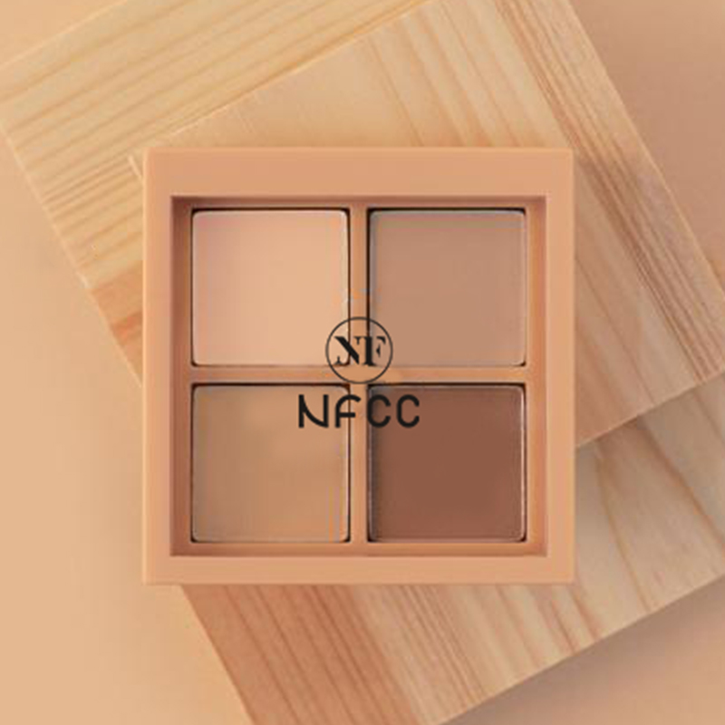 Mini paleta de sombras fosca portátil de 4 cores