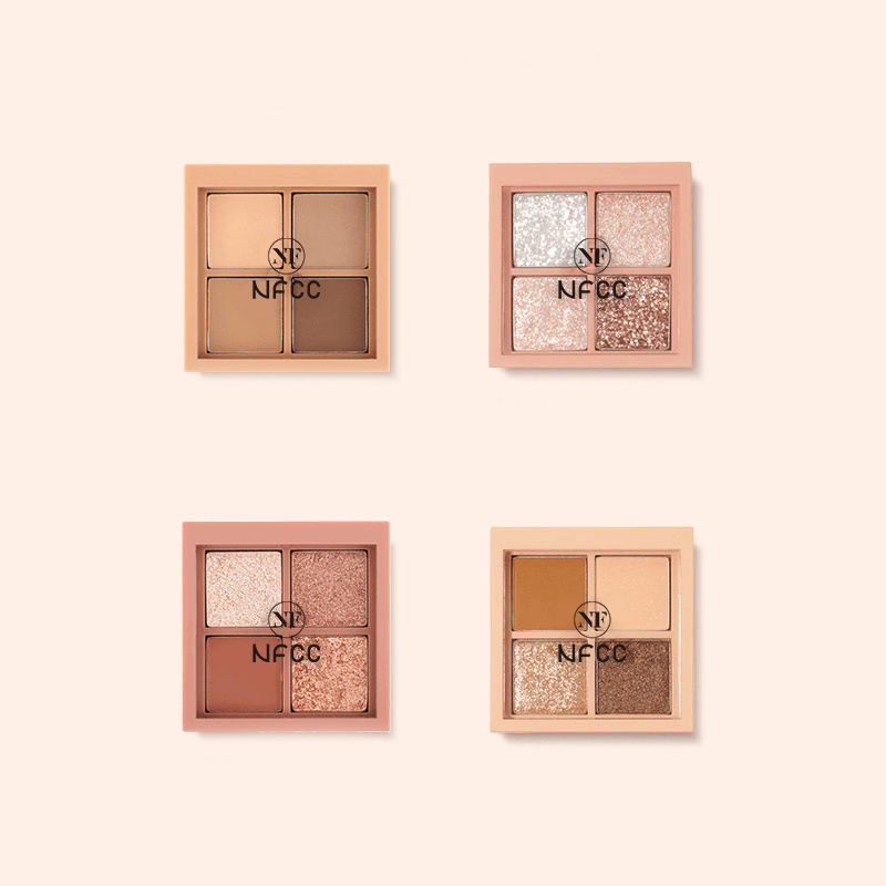 Mini paleta de sombras fosca portátil de 4 cores