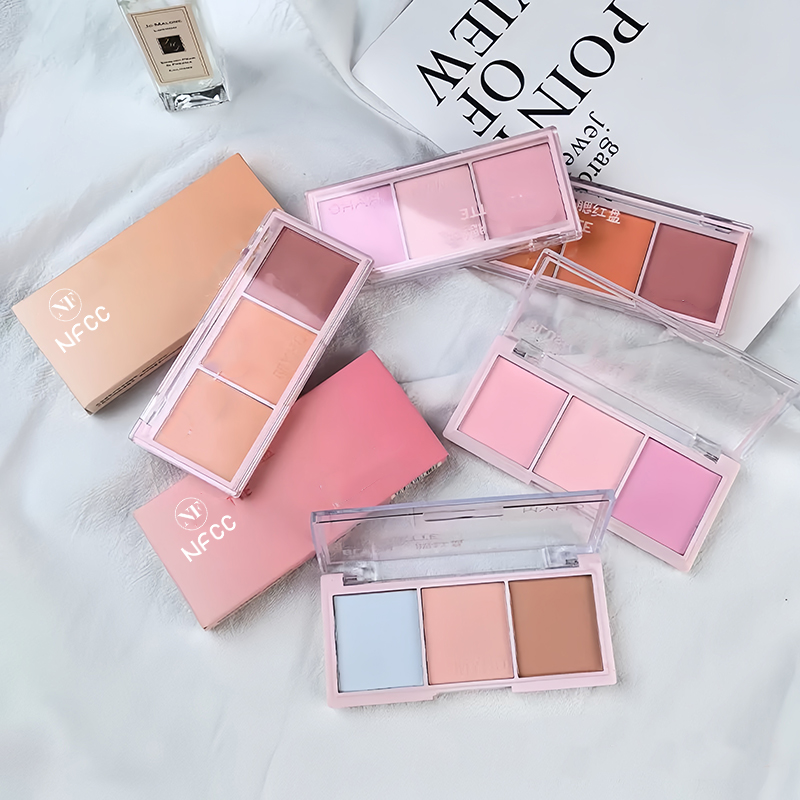 Menina terna 3 Colors Blush Palette Maquilhagem Nude