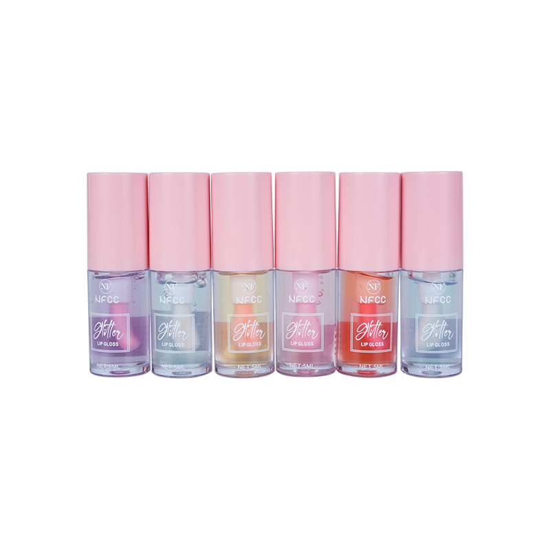 Óleo labial de vitamina E rosa e brilho