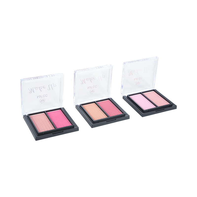 Blush em pó fosco de duas cores