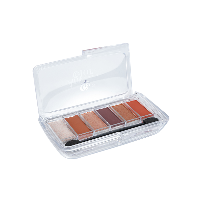 Paleta de sombra neutra marrom de 6 cor marrom