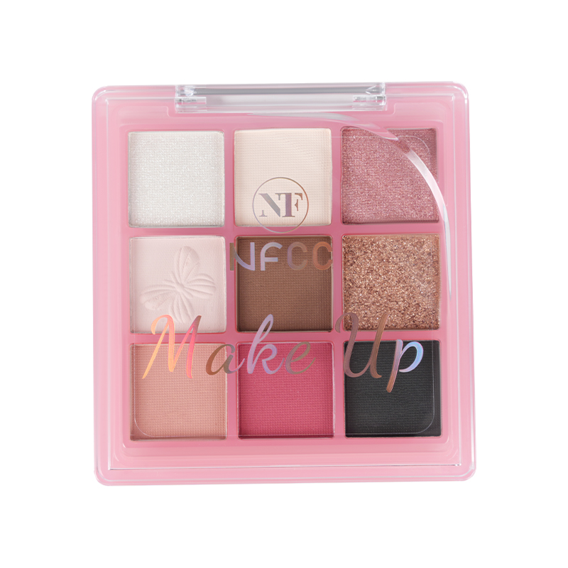 9 colorir paleta de sombras foscas e brilho