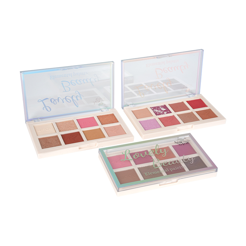 8 colorir paleta de sombras foscas e brilho