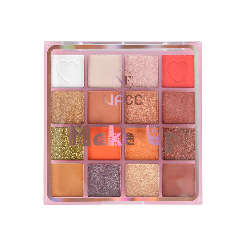 Paleta de sombra de brilho nude de 16 cores