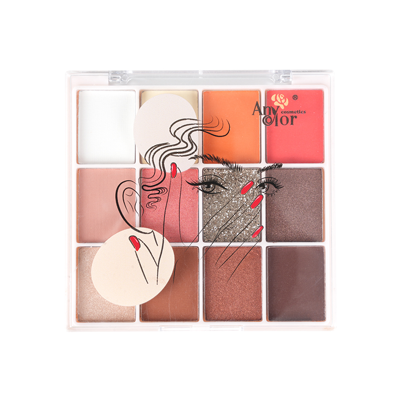 12 colorir paleta de sombras nuas