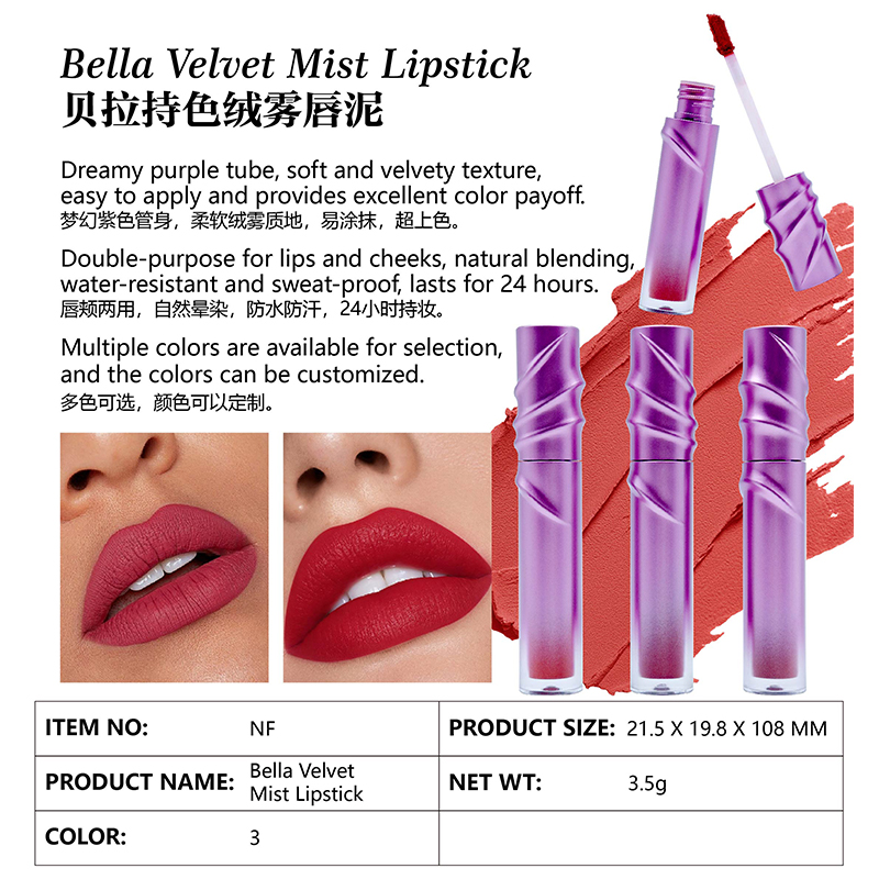 Batom Bella Velvet Mist