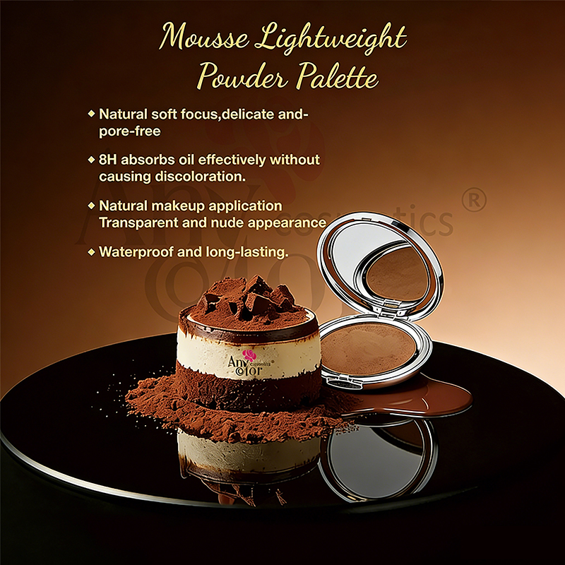 Paleta de pó de contorno leve e impermeável de longa duração Mousse