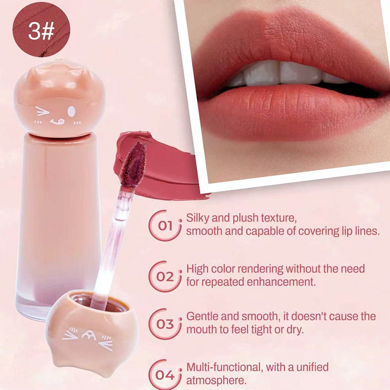 Lama labial de veludo colorida